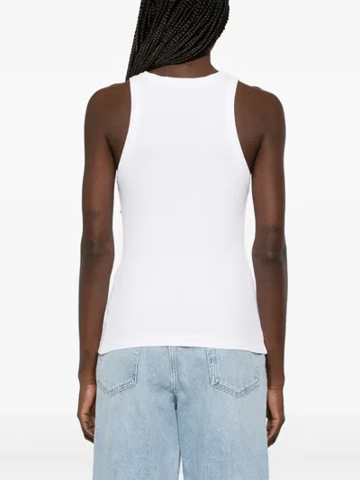 Agolde Ribbed Sleeveless Top B In White