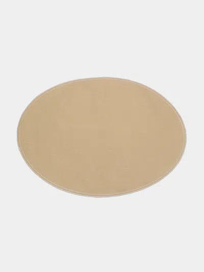 La Gallina Matta Oval Linen Placemats (set Of 4)  Abask Gift Set