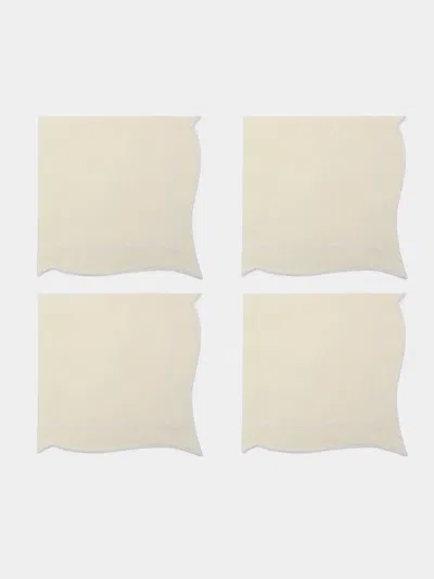 La Gallina Matta Parentesi Linen Napkins (set Of 4)  Abask Gift Set