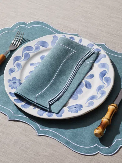 La Gallina Matta Parentesi Linen Napkins (set Of 4)  Abask Gift Set