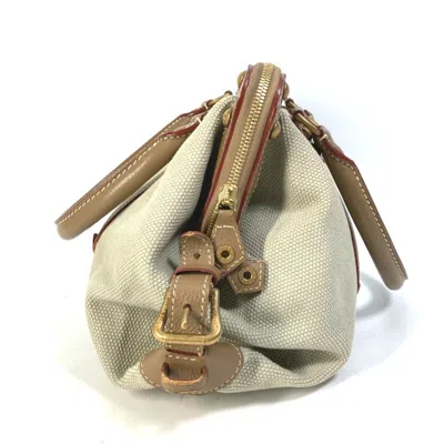 Pre-owned Louis Vuitton Beige Canvas Leather Handbag Shoulder Bag ()