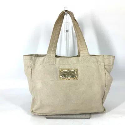 Pre-owned Louis Vuitton Beige Canvas Handbag Tote Bag ()
