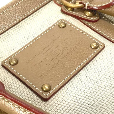 Pre-owned Louis Vuitton Beige Canvas Leather Handbag Shoulder Bag ()