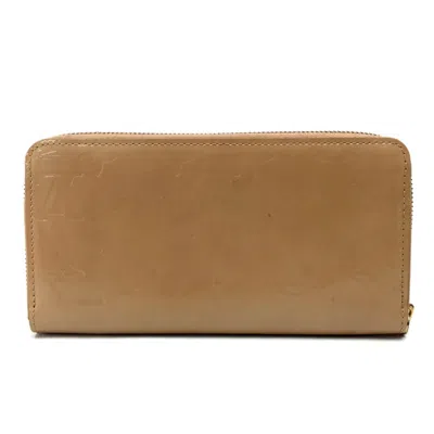 Pre-owned Louis Vuitton Beige Leather Long Wallet (bi-fold) ()