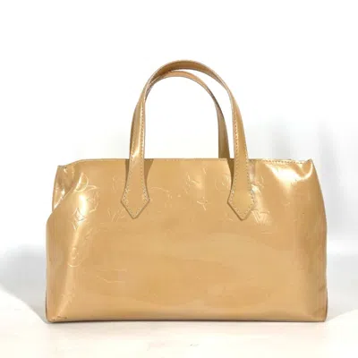 Pre-owned Louis Vuitton Beige Rose Florentin Monogram Vernis Handbag Tote Bag () In Beige, Rose Florentin