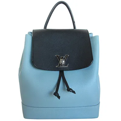 Pre-owned Louis Vuitton Black Blue Cuir Ombre Leather Backpack () In Black, Blue