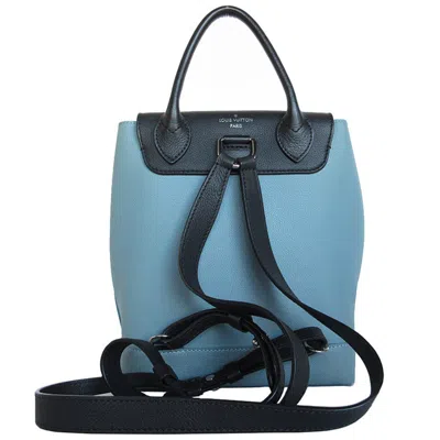 Pre-owned Louis Vuitton Black Blue Cuir Ombre Leather Backpack () In Black, Blue