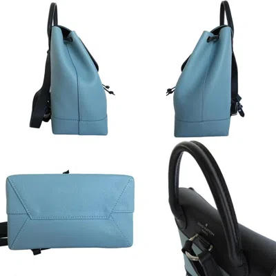Pre-owned Louis Vuitton Black Blue Cuir Ombre Leather Backpack () In Black, Blue