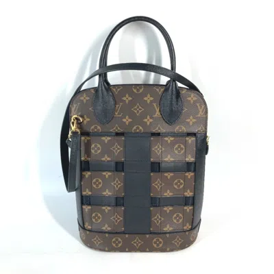 Pre-owned Louis Vuitton Black Brown Monogram Shoulder Bag Tote Bag () In Black, Brown