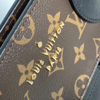 Pre-owned Louis Vuitton Black Brown Monogram Shoulder Bag Tote Bag () In Black, Brown