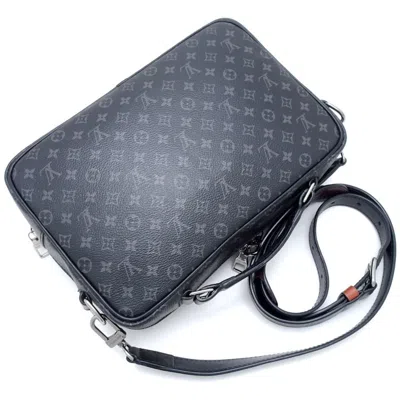 Pre-owned Louis Vuitton Black Canvas Leather Shoulder Bag ()