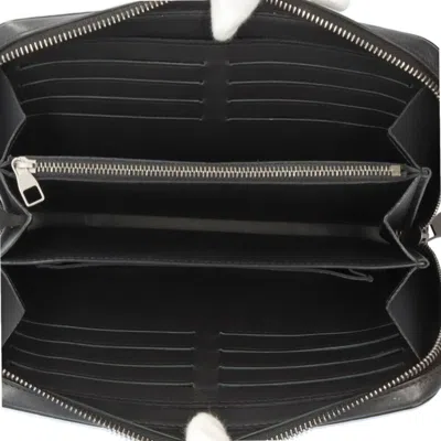 Pre-owned Louis Vuitton Black Damier Infini Long Wallet (bi-fold) ()