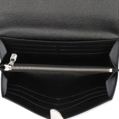 Pre-owned Louis Vuitton Black Epi Leather Long Wallet (bi-fold) ()