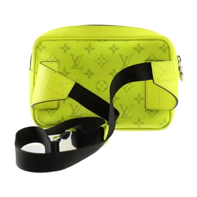 Pre-owned Louis Vuitton Black Jaune Yellow Taigarama Fanny Pack Sling Bag () In Black, Jaune, Yellow