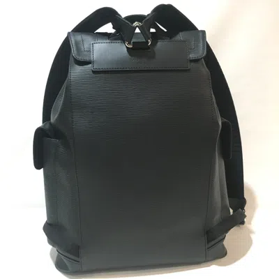 Pre-owned Louis Vuitton Black Leather Backpack ()