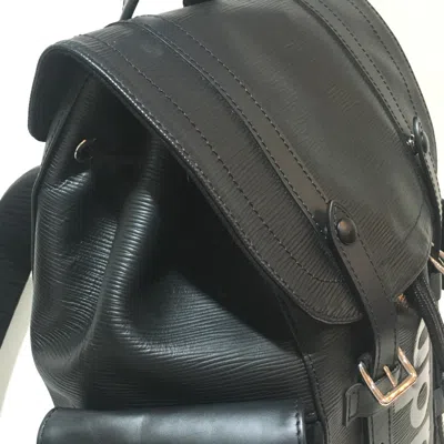 Pre-owned Louis Vuitton Black Leather Backpack ()