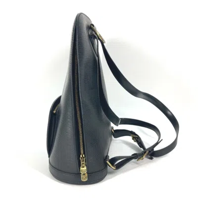 Pre-owned Louis Vuitton Black Leather Backpack ()
