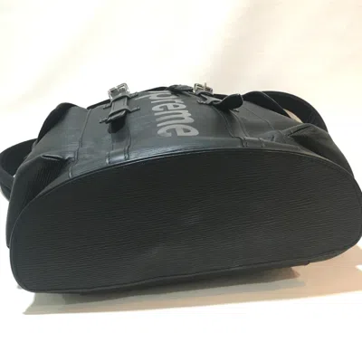 Pre-owned Louis Vuitton Black Leather Backpack ()