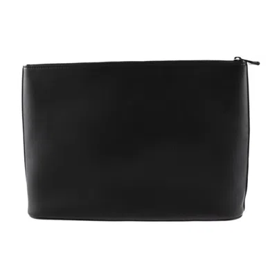 Pre-owned Louis Vuitton Black Leather Clutch Bag ()
