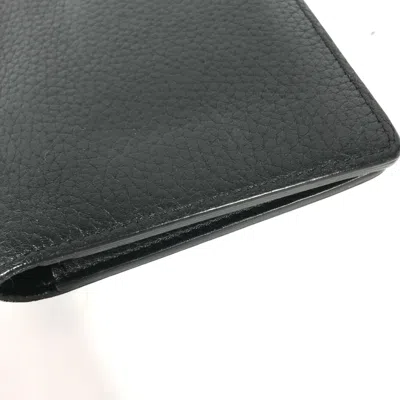 Pre-owned Louis Vuitton Black Leather Long Wallet (bi-fold) ()
