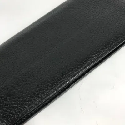 Pre-owned Louis Vuitton Black Leather Long Wallet (bi-fold) ()