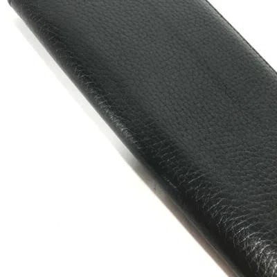 Pre-owned Louis Vuitton Black Leather Long Wallet (bi-fold) ()