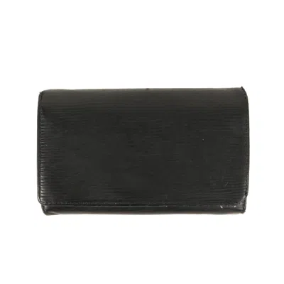 Pre-owned Louis Vuitton Black Leather Wallet (bi-fold) ()