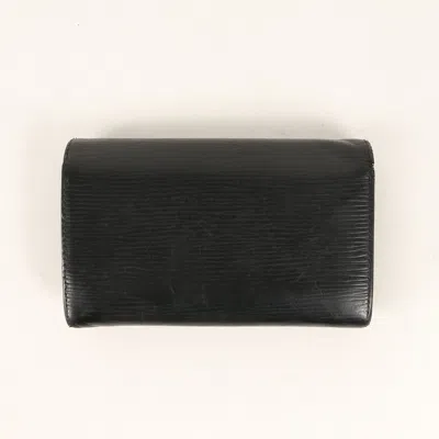 Pre-owned Louis Vuitton Black Leather Wallet (bi-fold) ()