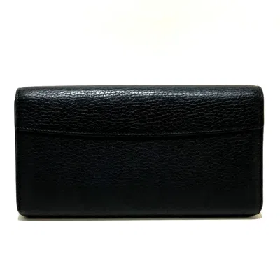 Pre-owned Louis Vuitton Black Leather Wallet (bi-fold) ()