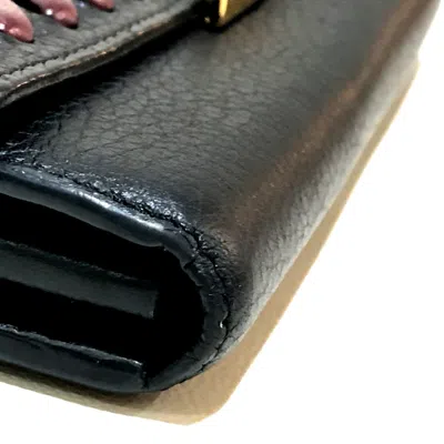 Pre-owned Louis Vuitton Black Leather Wallet (bi-fold) ()