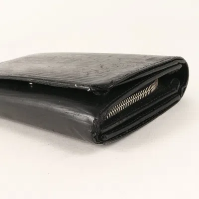 Pre-owned Louis Vuitton Black Leather Wallet (bi-fold) ()