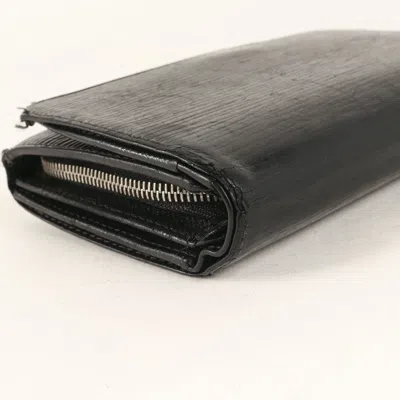 Pre-owned Louis Vuitton Black Leather Wallet (bi-fold) ()