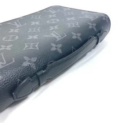 Pre-owned Louis Vuitton Black Monogram Eclipse Canvas Long Wallet (bi-fold) ()