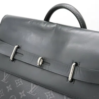 Pre-owned Louis Vuitton Black Monogram Eclipse Canvas Leather Backpack ()