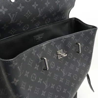 Pre-owned Louis Vuitton Black Monogram Eclipse Canvas Leather Backpack ()