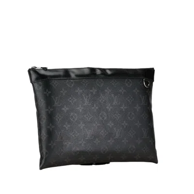 Pre-owned Louis Vuitton Black Monogram Eclipse Clutch Bag Pouch ()
