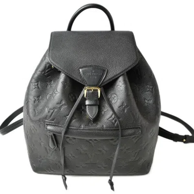 Pre-owned Louis Vuitton Black Monogram Empreinte Leather Backpack ()
