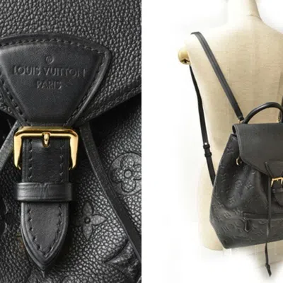 Pre-owned Louis Vuitton Black Monogram Empreinte Leather Backpack ()