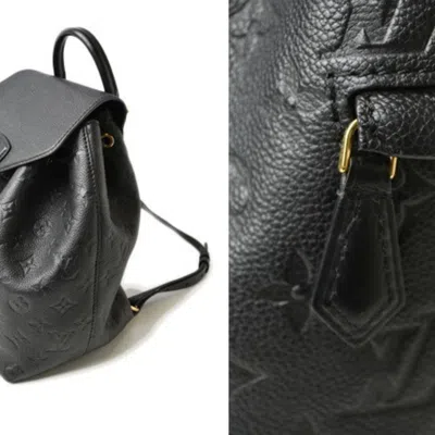 Pre-owned Louis Vuitton Black Monogram Empreinte Leather Backpack ()