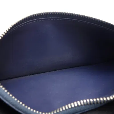 Pre-owned Louis Vuitton Black Navy Leather Wallet (bi-fold) () In Black, Navy