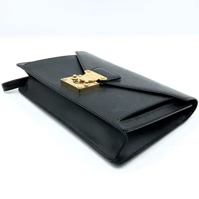 Pre-owned Louis Vuitton Black Noir Epi Leather Clutch Bag () In Black, Noir