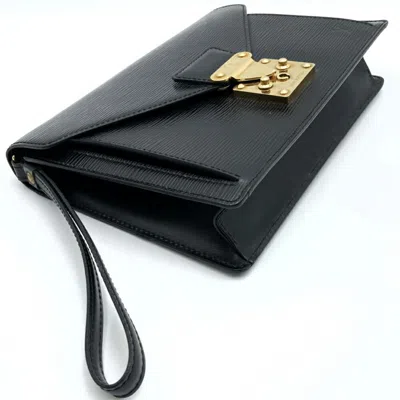 Pre-owned Louis Vuitton Black Noir Epi Leather Clutch Bag () In Black, Noir