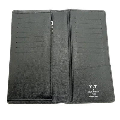 Pre-owned Louis Vuitton Black Noir Epi Leather Long Wallet (bi-fold) () In Black, Noir