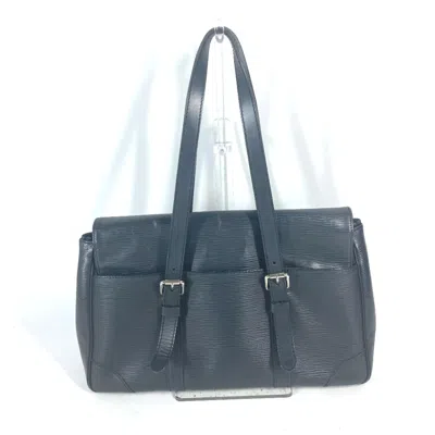 Pre-owned Louis Vuitton Black Noir Epi Leather Shoulder Bag Tote Bag () In Black, Noir