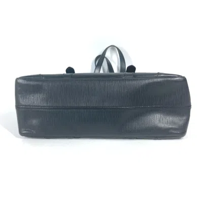 Pre-owned Louis Vuitton Black Noir Epi Leather Shoulder Bag Tote Bag () In Black, Noir