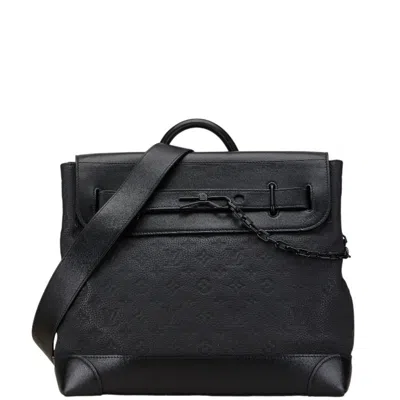 Pre-owned Louis Vuitton Black Noir Leather Handbag Shoulder Bag () In Black, Noir