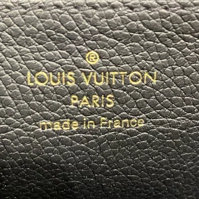 Pre-owned Louis Vuitton Black Noir Leather Long Wallet (bi-fold) () In Black, Noir