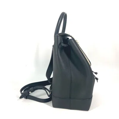 Pre-owned Louis Vuitton Black White Leather Backpack () In Black, White