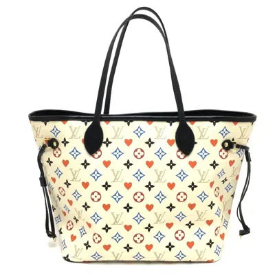 Pre-owned Louis Vuitton Blanc Multi-color Canvas Pouch Tote Bag () In Blanc, Multi-color