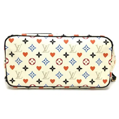 Pre-owned Louis Vuitton Blanc Multi-color Canvas Pouch Tote Bag () In Blanc, Multi-color
